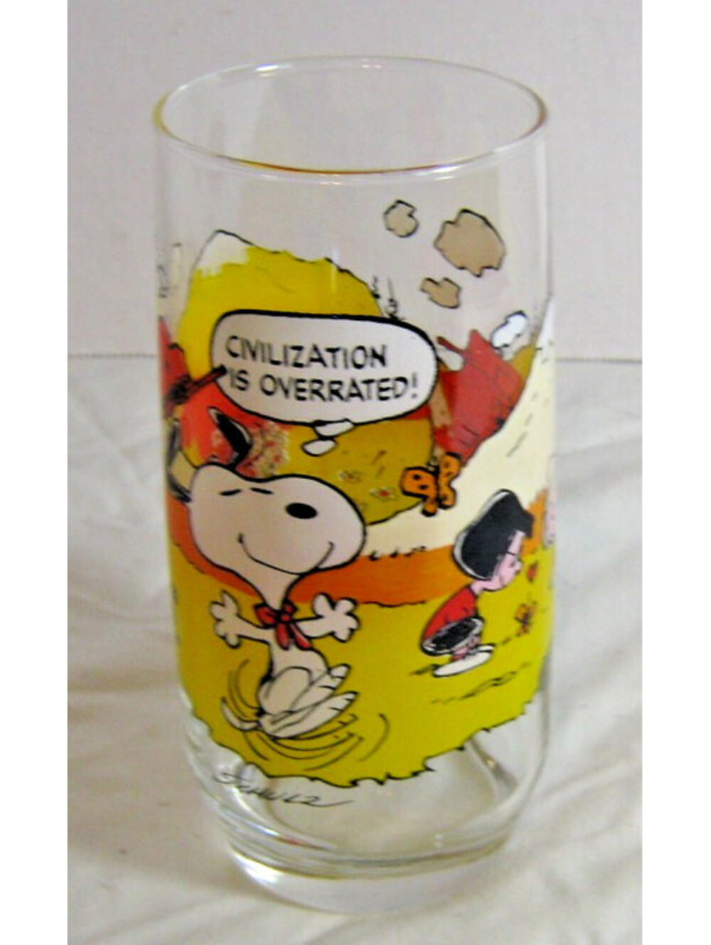 Vintage Snoopy Glass - 1971 Camp Snoopy Collection - McDonald's